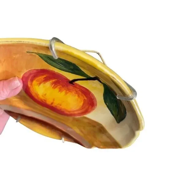 Vietri Made in Italy 7.75” Apple Decor Display Dish - Picture 3 of 8